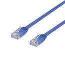 NÖRDIC Cat6 U / UTP flat network cable 50cm 250MHz bandwidth and 10Gbps transmission speed blue