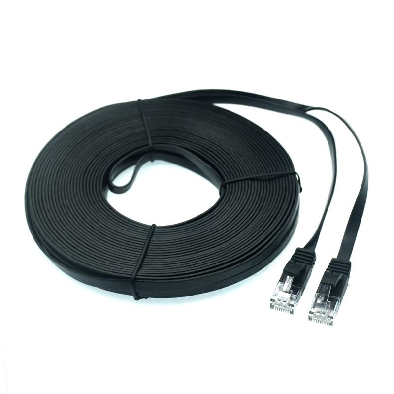 NÖRDIC Cat6 U / UTP flat network cable 5m 250MHz bandwidth, 10Gbps transfer speed black