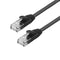 NÖRDIC Cat6 U/UTP flat network cable 7.5m 250MHz bandwidth and 10Gbps transmission speed black