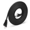 NÖRDIC Cat6 U/UTP flat network cable 7.5m 250MHz bandwidth and 10Gbps transmission speed black