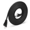 NÖRDIC Cat6 U/UTP flat network cable 7.5m 250MHz bandwidth and 10Gbps transfer rate black