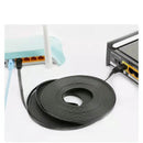 NÖRDIC Cat6 U/UTP flat network cable 7.5m 250MHz bandwidth and 10Gbps transfer rate black