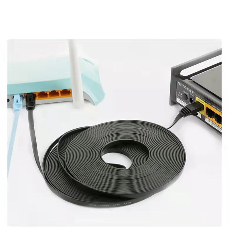 NÖRDIC Cat6 U / UTP network cable 3m flat 250MHz bandwidth, 10Gbps transfer speed black