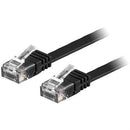 NÖRDIC Cat6 U / UTP network cable 50cm flat 250MHz bandwidth, 10Gbps transfer speed black