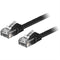 NÖRDIC Cat6 U / UTP network cable 50cm flat 250MHz bandwidth, 10Gbps transfer speed black