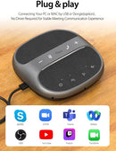 NÖRDIC Konferenshögtalare med Bluetooth USB-adapter och 4 mikrofoner för PC, Brusreducering