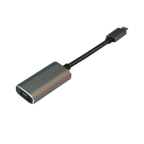 NÖRDIC C to USB Mini DisplayPort adapter in 4K 60Hz 21.6Gbps 3D support and HDCP 1.4 and 2.2 10cm aluminum space Gray