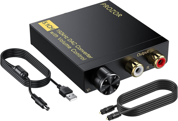 NÖRDIC Digital 5.1CH Coaxial/Toslink to Analog DAC 192Khz DTS Dolby AC3