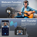 NÖRDIC Digital Camera 4K 64MP with WiFi, 10× Optical Zoom, Vlogging Camera for YouTube, Autofocus, Compact Camera