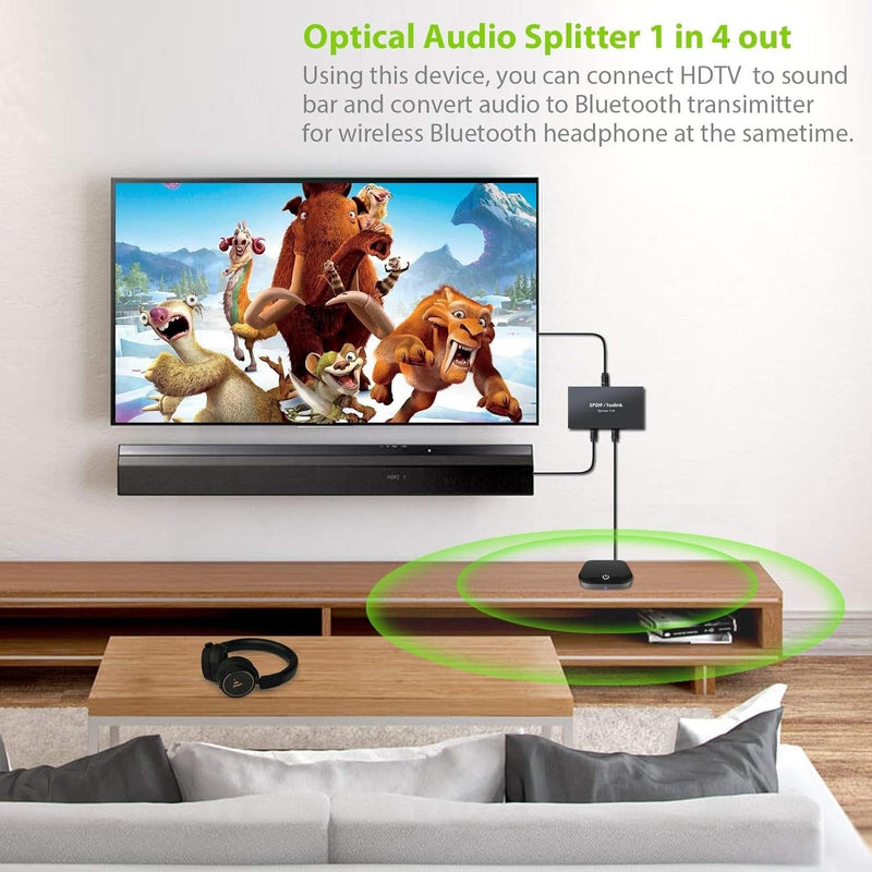 NÖRDIC Optical S/PDIF Toslink 1 to 4 Splitter 192kHz