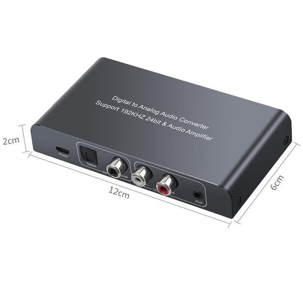 NÖRDIC Digital to analog converter 1x optical SPDIF and 1x Coaxial Toslink to analog L/R with remote control