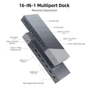 NÖRDIC DisplayLink USB-A & USB-C Docking station 1 to 15 for triple monitors 1xHDMI 4K30Hz 2xHDMI 2K50hz for Mac M1 M2 Thunderbolt 3 & 4
