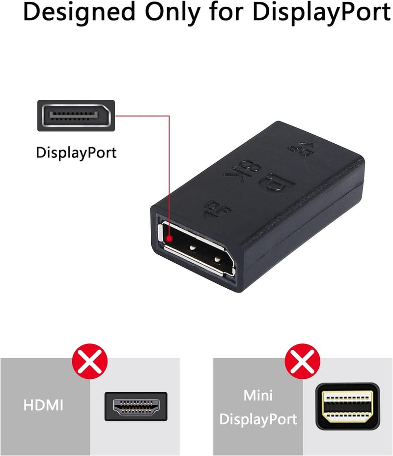 NÖRDIC Displayport 1.2 female to female connector DisplayPort extender 4K60Hz