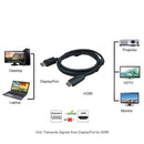 NÖRDIC Displayport 1.2 to HDMI cable UHD 4K in 30Hz 10.8Gbps for HDTV double shielded 3m Pure copper 99.99%