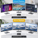 NÖRDIC Displayport 1.4 KVM Switch 2 Computer 3 Monitors 8K60Hz 4K144Hz Triple Monitor 4 USB 3.0 for 2 PC Share 3 Monitors