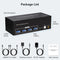 NÖRDIC Displayport 1.4 KVM Switch 2 Computer 3 Monitors 8K60Hz 4K144Hz Triple Monitor 4 USB 3.0 for 2 PC Share 3 Monitors