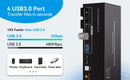 NÖRDIC Displayport 1.4 KVM Switch 2 Computer 3 Monitors 8K60Hz 4K144Hz Triple Monitor 4 USB 3.0 for 2 PC Share 3 Monitors
