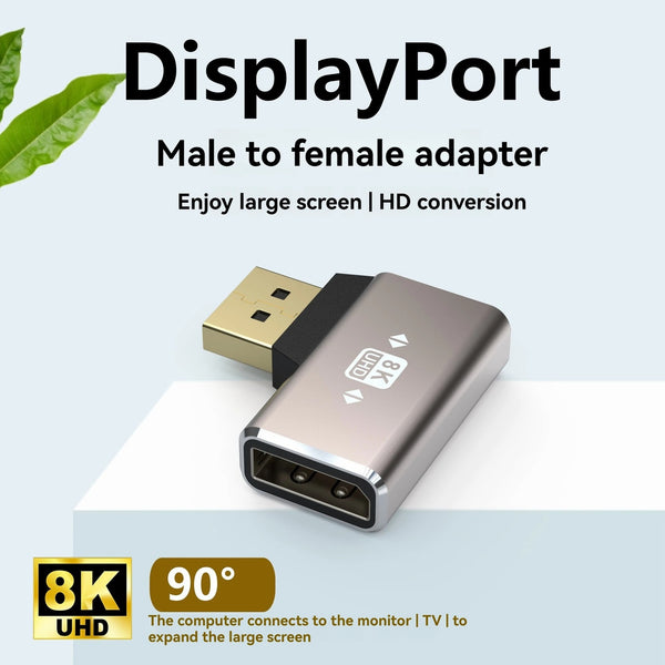 NÖRDIC Displayport adapter male to female 8K60Hz 4K144/120/60Hz