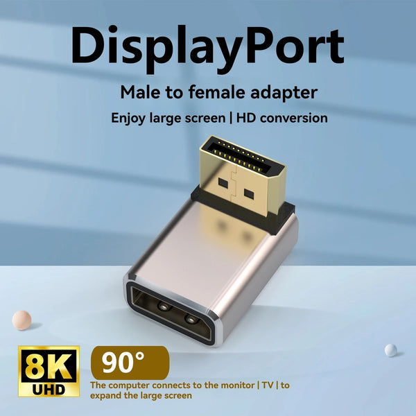 NÖRDIC Displayport adapter male to female 8K60Hz 4K144/120/60hz