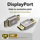 NÖRDIC Displayport adapter male to male 8K60Hz 4K144/120/60Hz