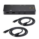 NÖRDIC Docking station and KVM switch 2 to 1 USB-C to HDMI, 4K60Hz, 2x USB-A, 2x USB-C PD 100W