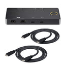 NÖRDIC Docking Station and KVM Switch 2 to 1 USB-C to HDMI, 4K60Hz, 2x USB-A, 2x USB-C PD 100W