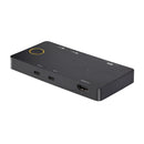NÖRDIC Docking Station and KVM Switch 2 to 1 USB-C to HDMI, 4K60Hz, 2x USB-A, 2x USB-C PD 100W