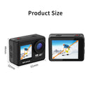 NÖRDIC Dual Screen Action Camera 4K@30Hz, WiFi, 30m Waterproof, 20MP, 2.0"/1,3" Displays