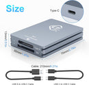 NÖRDIC Dual-Slot CFexpress Type A and SD Card Reader, USB 3.2 Gen 2 10Gbps Windows/Mac/Linux/Android