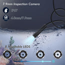 NÖRDIC Endoscope Camera for Mobile Phone with Light, 1080P HD, 8 LED Lights, Waterproof IP67, No WiFi Required, Android and iOS