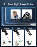 NÖRDIC Endoscope Camera for mobile phone with light, 1080P HD, 8 LED lights, waterproof IP67, no WiFi required, Android and iOS