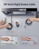 NÖRDIC Endoscope Camera with dual lenses for mobile phone with light, 1080P HD, 8 LED lights, waterproof IP67, no WiFi required, Android and iOS