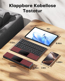 NÖRDIC foldable Bluetooth keyboard with touchpad for iOS, Android, Windows, laptop, PC, tablet and smartphone, US layout