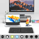 NÖRDIC Foldable Slim Bluetooth Keyboard Pocket Size Compatible with iOS, Android, Windows, for Smartphone, Tablet, iPad, iPhone, Laptop, US Layout