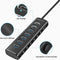 NÖRDIC GEN 3.2 USB-C and USB-A powered Hubb 7ports 3x10Gbps 4x5Gbps 1m cable individual switch
