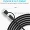 NÖRDIC GEN 3.2 USB-C and USB-A powered Hub 7ports 7x10Gbps 1m cable individual switch