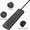 NÖRDIC GEN 3.2 USB-C och USB-A powered Hubb 7ports 3x10Gbps 4x5Gbps 1m kabel individuell switch