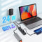 NÖRDIC GEN 3.2 USB-C och USB-A powered Hubb 7ports 3x10Gbps 4x5Gbps 1m kabel individuell switch