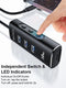 NÖRDIC Gen2 3.2 USB-C 3port Hub 10Gbps 1m cable 3xUSB-A 1xSD 1xTF card reader
