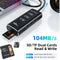 NÖRDIC Gen2 3.2 USB-C 3port Hub 10Gbps 1m cable 3xUSB-A 1xSD 1xTF card reader