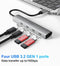 NÖRDIC Gen2 3.2 USB-C 4-port Hub 10Gbps 19cm cable 4xUSB-C