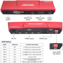 NÖRDIC HDMI 2.0 4K 60Hz 4: 4: 4 splitter 1-4 EDID 18Gbps CEC HDR, Dolby and DTS, LPCM7.1 Metal