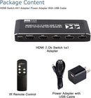 NÖRDIC HDMI 2.0 4x1 Switch 4K60Hz with remote control