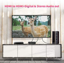 NÖRDIC HDMI 2.0 ARC 4K 60Hz HDR Extractor YUV4: 4: 4 HDMI input to HDMI, SPDIF, R / L and AUX output ARC Converter