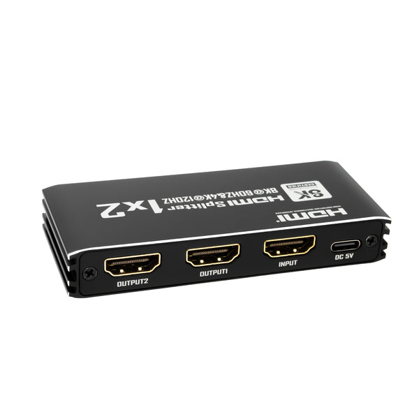 NÖRDIC HDMI 2.1 Splitter 1 to 2 8K60Hz 4k120Hz