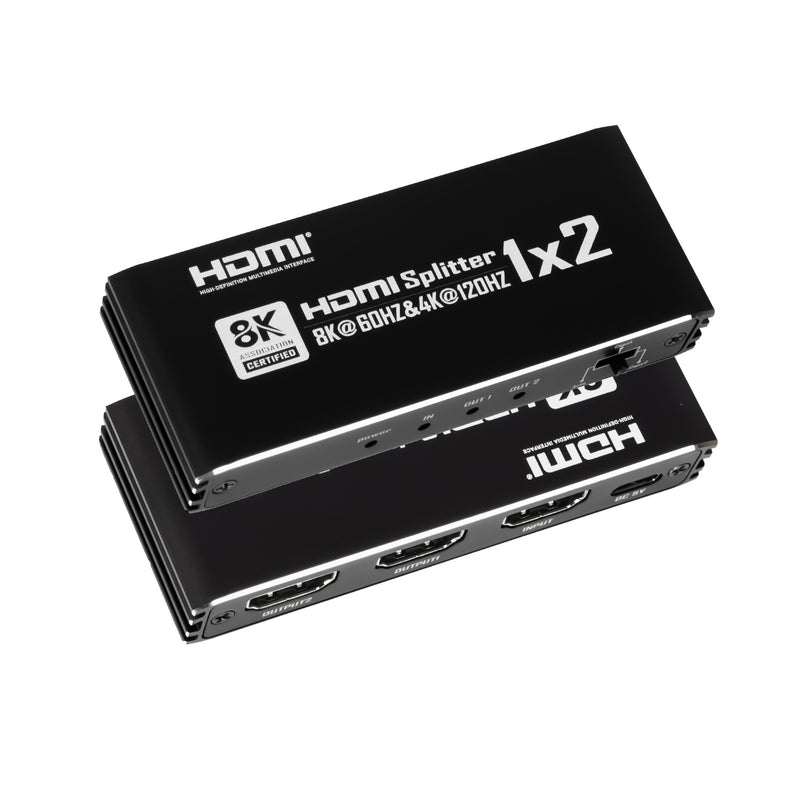 NÖRDIC HDMI 2.1 Splitter 1 to 2 8K60Hz 4k120Hz