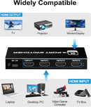 NÖRDIC HDMI 2.1 Switch 4 to 1 8K60Hz 4K144Hz 48Gbps