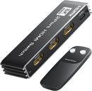 NÖRDIC HDMI 2 to 1 Switch 8K60Hz 4K@120Hz with remote control, Aluminum