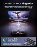 NÖRDIC HDMI 2 to 1 Switch 8K60Hz 4K@120Hz with remote control, Aluminum