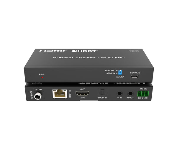 NÖRDIC HDMI 4K60 HDBaseT extender with Toslink and ARC 70m CAT6